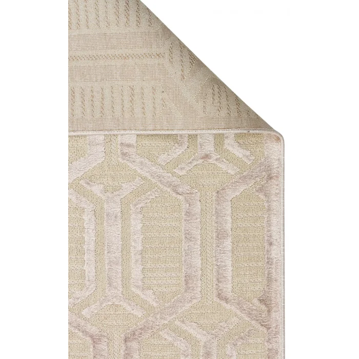 ZENITH DYED HALI 0132 Yüksek Alçak Dokulu Naturel Yün ve Viskon Modern Dokuma Halı