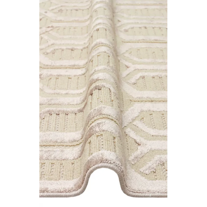 ZENITH DYED HALI 0132 Yüksek Alçak Dokulu Naturel Yün ve Viskon Modern Dokuma Halı