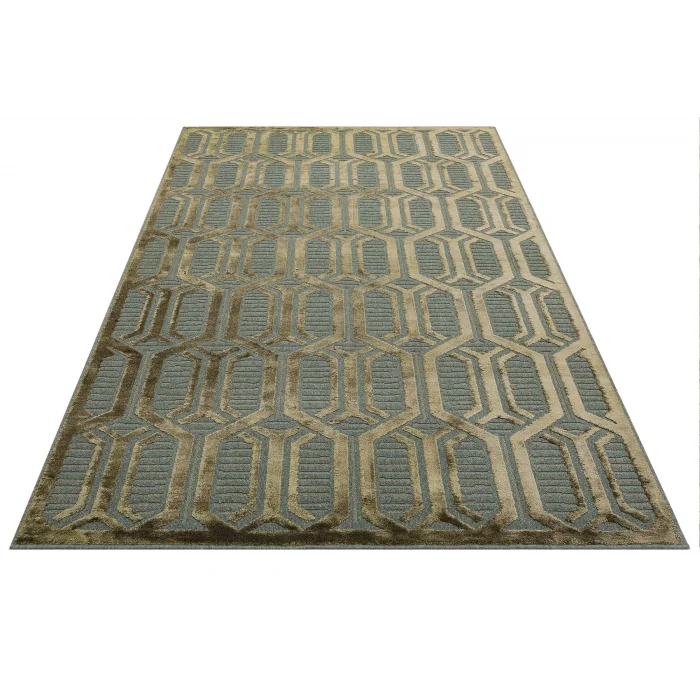 ZENITH DYED HALI 0139 Yüksek Alçak Dokulu Naturel Yün ve Viskon Modern Dokuma Halı