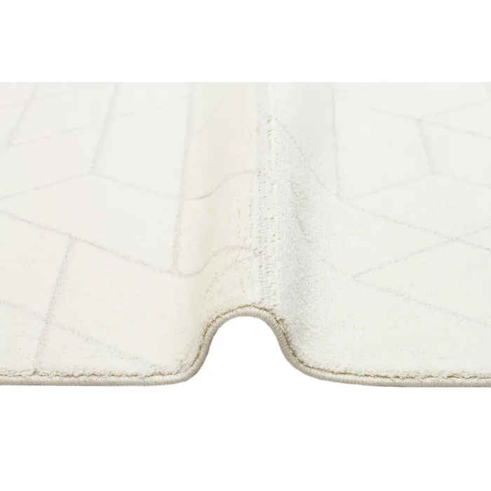 Urban 03 White Etnik Desenlere Sahip Hav Toz Vermez Yumuşak Dokulu Modern Halı