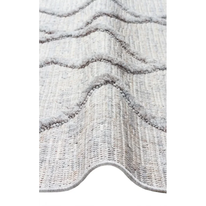 MALIBU HALI 0001 Hav Toz Vermez Yumuşak Dokulu Etnik Örgü Desenlere Sahip Modern İskandinav Halı