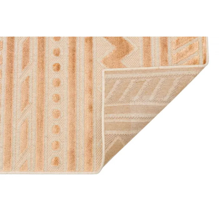 ZENITH DYED HALI 0115 Yüksek Alçak Dokulu Naturel Yün ve Viskon Modern Dokuma Halı