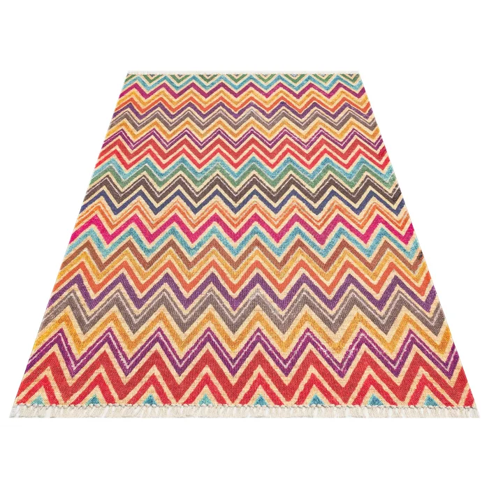 Asos As 09 Multy Jüt Hasır Görünümlü Hav Toz Vermeyen Çift Taraflı Kullanılabilen Yıkanabilir Kilim