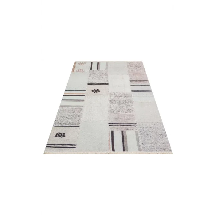 Ruby RB 13 Natural Black Yıkanabilir Kolay Kullanımlı Modern ve Geleneksel Desenlere Sahip Renkli Kilim