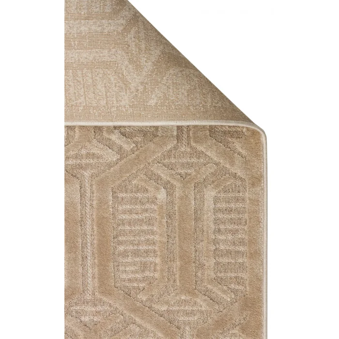 ZENITH HALI 0251 Yüksek Alçak Dokulu Naturel Yün ve Viskon Modern Dokuma Halı