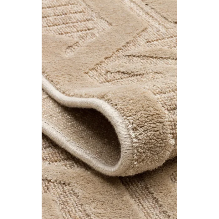 ZENITH HALI 0251 Yüksek Alçak Dokulu Naturel Yün ve Viskon Modern Dokuma Halı