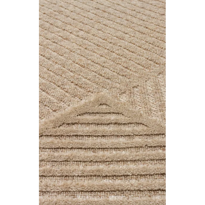 ZENITH HALI 0236 Yüksek Alçak Dokulu Naturel Yün ve Viskon Modern Dokuma Halı