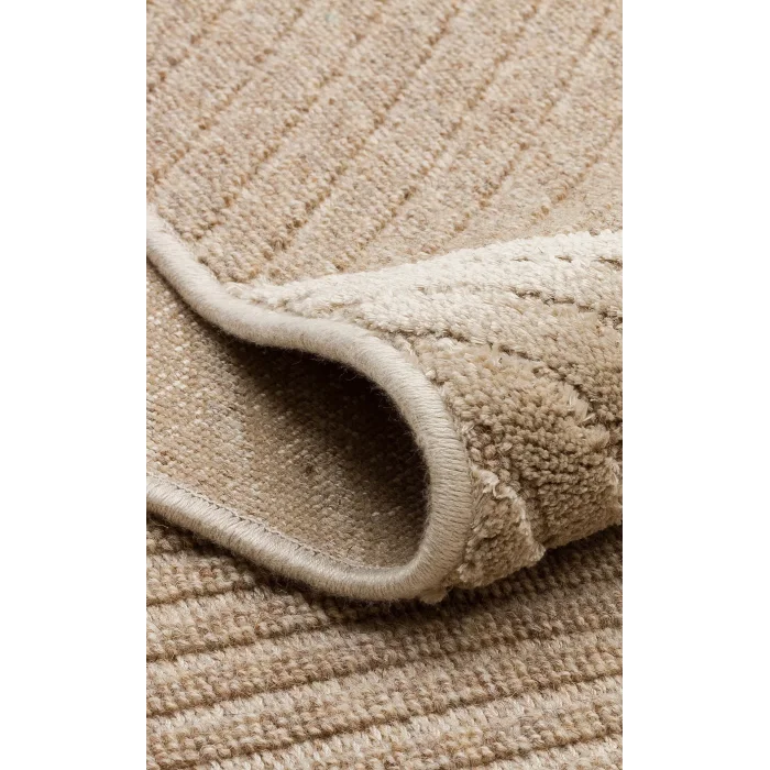 ZENITH HALI 0236 Yüksek Alçak Dokulu Naturel Yün ve Viskon Modern Dokuma Halı