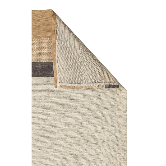 Brooklyn Brk 14 Natural Grey Hasır Görünümlü Kaymaz Renkli Dokuma Modern Kilim