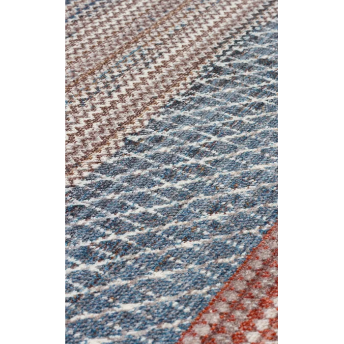 PIETRA HALI 0019 Sıcak Renk Tonlu Etnik Desenli Yumuşak Dokulu Makine Halısı