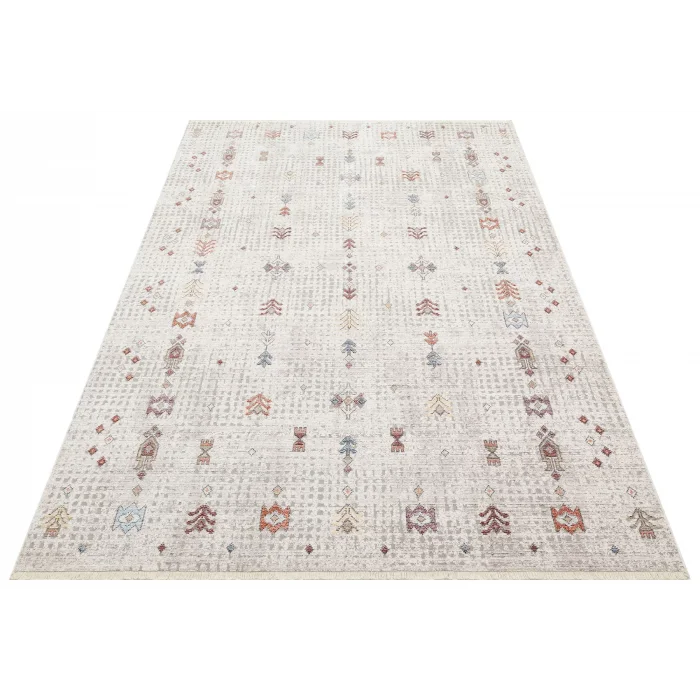 ALTAY HALI 0102 Yumuşak Tuşeli Etnik Desenlere Sahip Makine Halısı