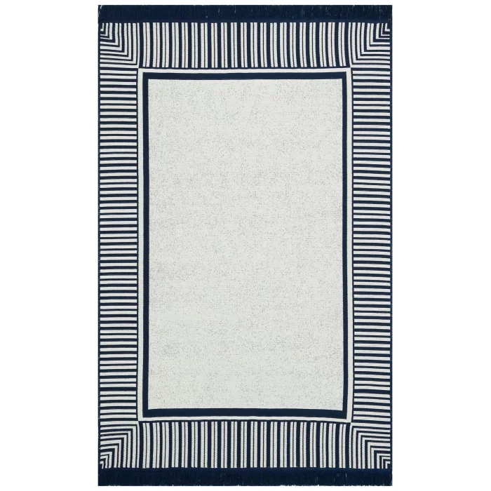 Arya Ar 13 Marine %100 Geri Dönüşümlü Pamuktan Çift Taraflı Yıkanabilir Modern Dekoratif Kilim