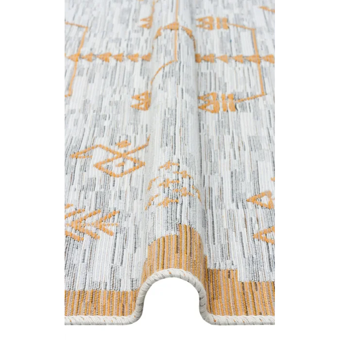 Arya Ar 23 Yellow %100 Geri Dönüşümlü Pamuktan Çift Taraflı Yıkanabilir Modern Dekoratif Kilim