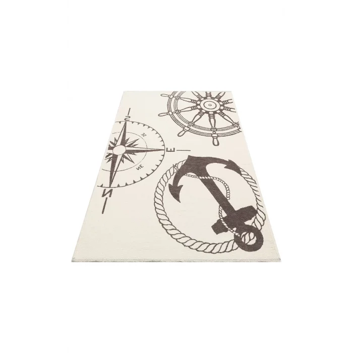 MIA COTTON HALI 0004 Yıkanabilir Çift Taraflı Pofuduk Dokuma Pamuk Kilim