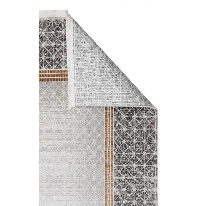 LISBON HALI 0059 Parlak Dokulu Modern Desenli Renkli Metalik Işıltılı Makine Halısı