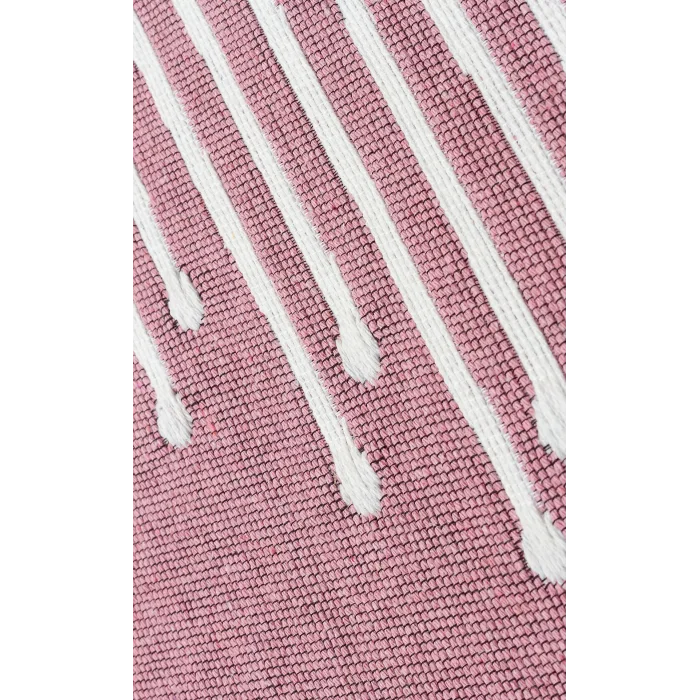 Arya Ar 15 Pink %100 Geri Dönüşümlü Pamuktan Çift Taraflı Yıkanabilir Modern Dekoratif Kilim