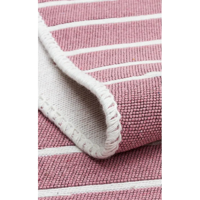 Arya Ar 15 Pink %100 Geri Dönüşümlü Pamuktan Çift Taraflı Yıkanabilir Modern Dekoratif Kilim