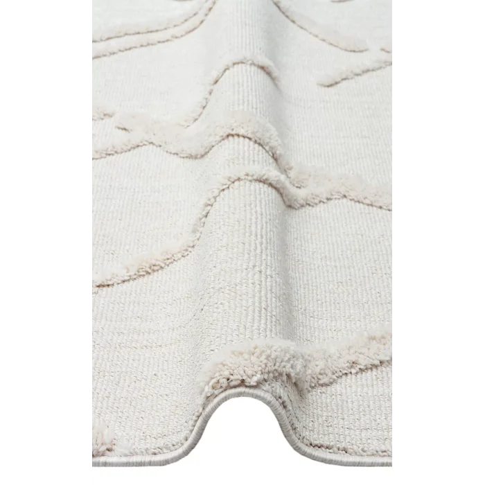 Terazzo 03 Whıte Hav Toz Vermez Yumuşak Dokulu Etnik Örgü Desenlere Sahip Modern İskindinav Halı