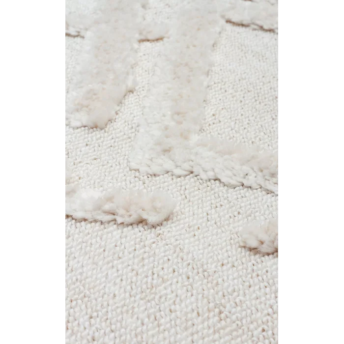 Terazzo 03 Whıte Hav Toz Vermez Yumuşak Dokulu Etnik Örgü Desenlere Sahip Modern İskindinav Halı