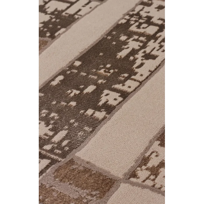 TORINO HALI 0065 Sık Dokuma Dökümlü Yere Oturan Hav Toz Vermez Yıkanabilir Kaymaz Tabanlı Modern Halı