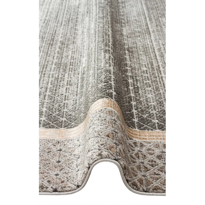 LISBON HALI 0063 Parlak Dokulu Modern Desenli Renkli Metalik Işıltılı Makine Halısı