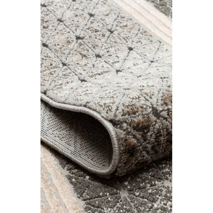 LISBON HALI 0063 Parlak Dokulu Modern Desenli Renkli Metalik Işıltılı Makine Halısı