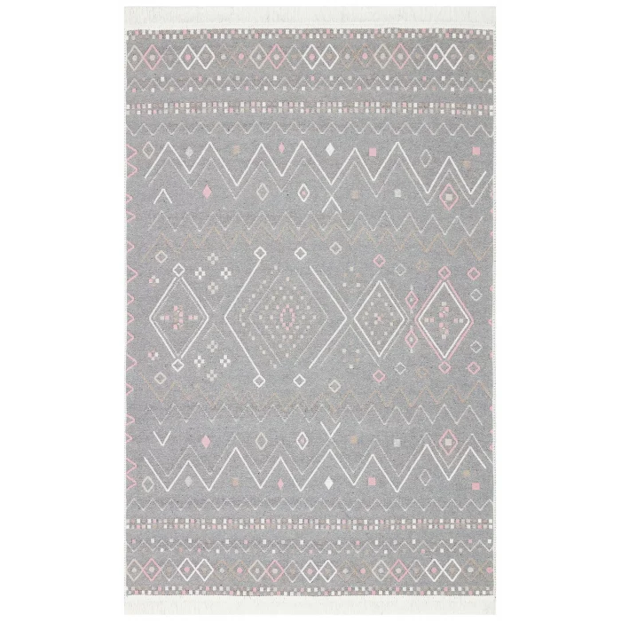 Arya Ar 05 Beige Pink %100 Geri Dönüşümlü Pamuktan Çift Taraflı Yıkanabilir Modern Dekoratif Kilim