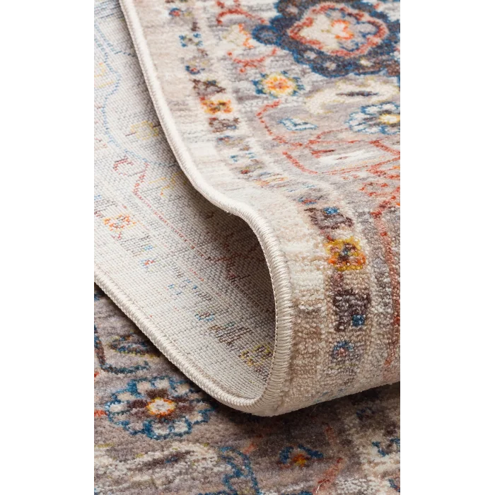 PIETRA HALI 0009 Sıcak Renk Tonlu Etnik Desenli Yumuşak Dokulu Makine Halısı