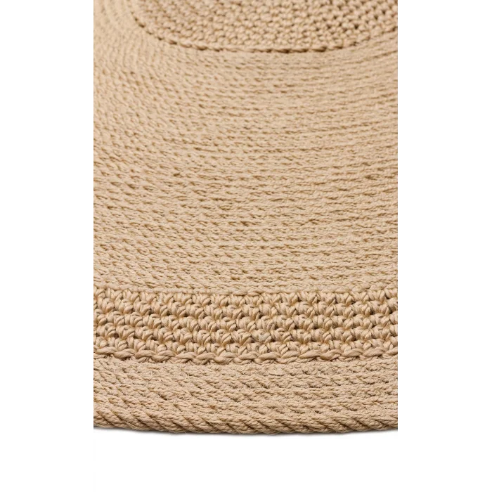 Patna PTN 12 Natural Jüt Hasır Görünümlü Hav Toz Vermez Dekoratif Örgü Halı