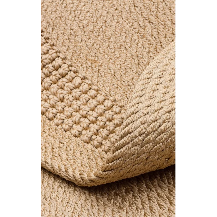 Patna PTN 12 Natural Jüt Hasır Görünümlü Hav Toz Vermez Dekoratif Örgü Halı