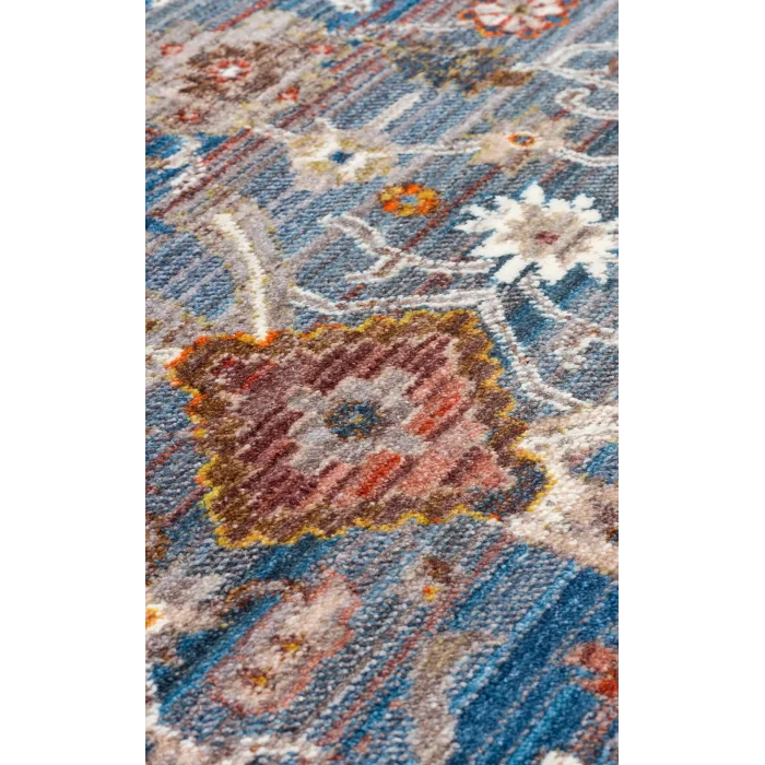 PIETRA HALI 0035 Sıcak Renk Tonlu Etnik Desenli Yumuşak Dokulu Makine Halısı