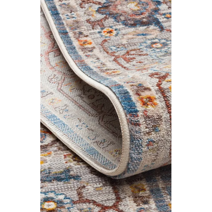 PIETRA HALI 0035 Sıcak Renk Tonlu Etnik Desenli Yumuşak Dokulu Makine Halısı