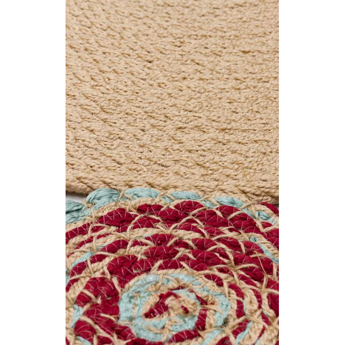 Patna PTN 13 Natural Multy Jüt Hasır Görünümlü Hav Toz Vermez Dekoratif Örgü Halı