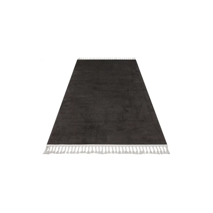 Urban 01 Black Etnik Desenlere Sahip Hav Toz Vermez Yumuşak Dokulu Modern Halı