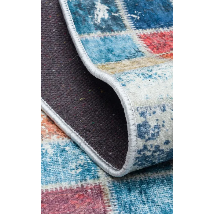 SIESTA NEO 0012 Otantik Geleneksel Desenli Yıkanabilir Renkli Baskı Kilim