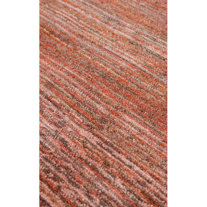 PIETRA HALI 0073 Sıcak Renk Tonlu Etnik Desenli Yumuşak Dokulu Makine Halısı