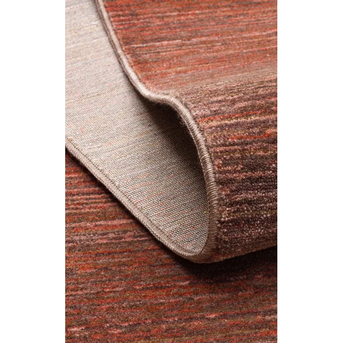 PIETRA HALI 0073 Sıcak Renk Tonlu Etnik Desenli Yumuşak Dokulu Makine Halısı