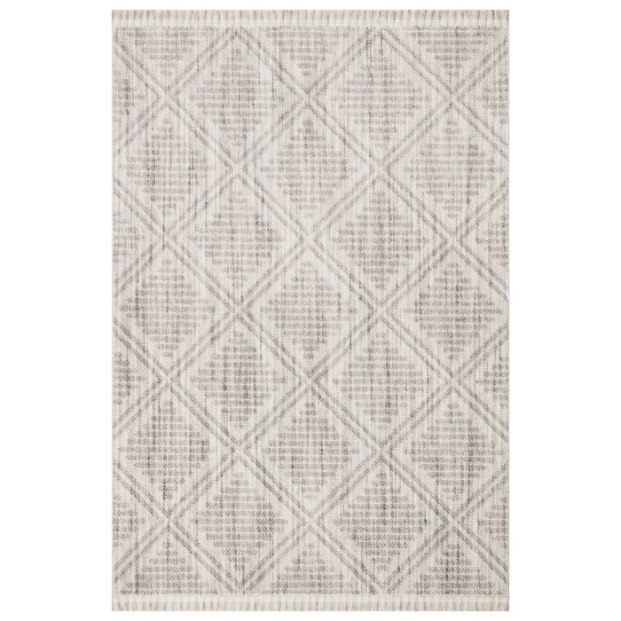 Cozy CZY 03 Grey Silver Hav Toz Vermez Modern Örgü Dokuma Makine Halısı