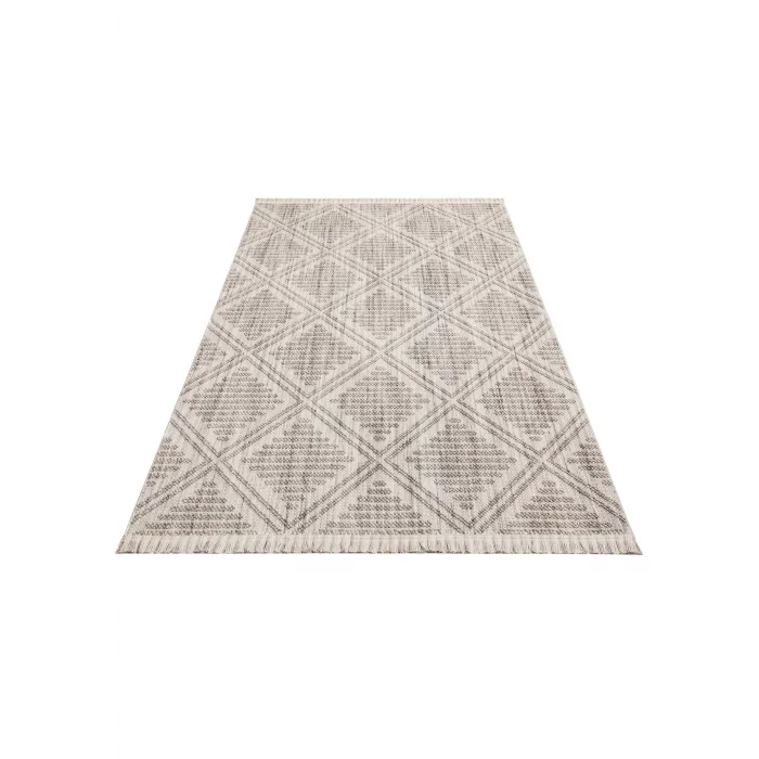 Cozy CZY 03 Grey Silver Hav Toz Vermez Modern Örgü Dokuma Makine Halısı