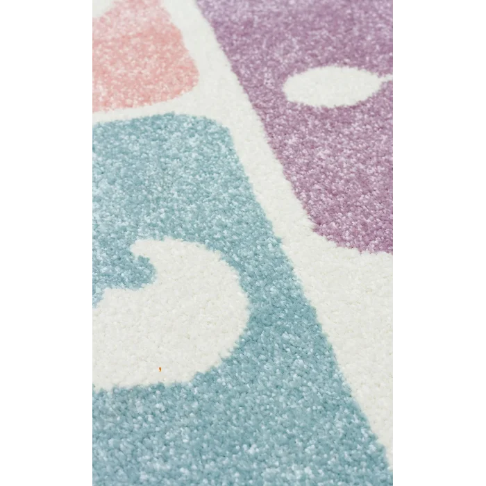 Eko Kids KDS 25 Pastel Sek Sek Desenli Hav Toz Vermez Çocuk Halısı