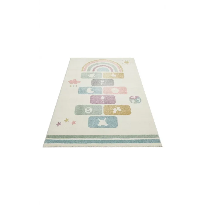 Eko Kids KDS 25 Pastel Sek Sek Desenli Hav Toz Vermez Çocuk Halısı