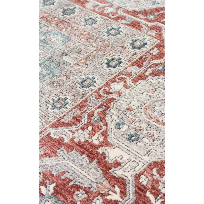 NAVARA HALI 0017 Geleneksel Uşak Desenlerine Sahip Vintage Görünümlü Yüksek Kalite Sık Dokuma Salon Halısı