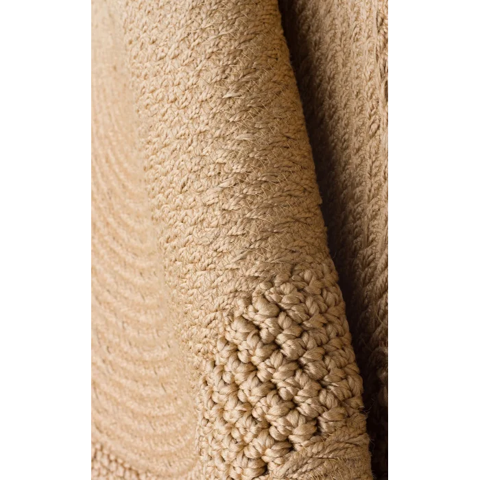 Patna PTN 11 Natural Jüt Hasır Görünümlü Hav Toz Vermez Dekoratif Örgü Halı