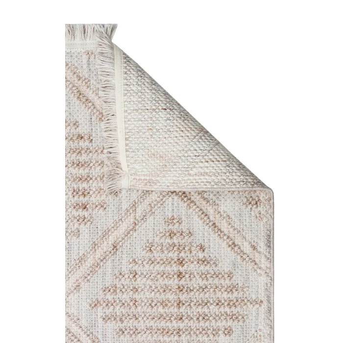 Cozy CZY 03 Grey Beige Hav Toz Vermez Modern Örgü Dokuma Makine Halısı