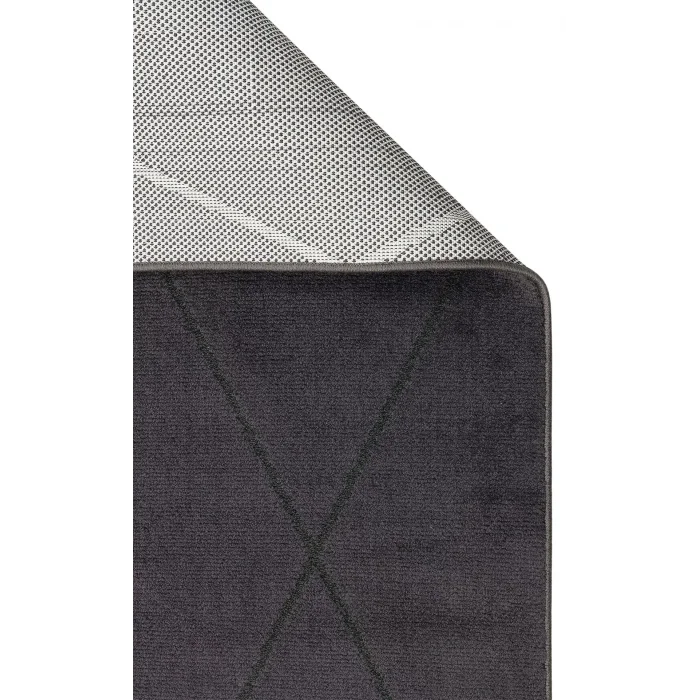 Urban 02 Black Etnik Desenlere Sahip Hav Toz Vermez Yumuşak Dokulu Modern Halı