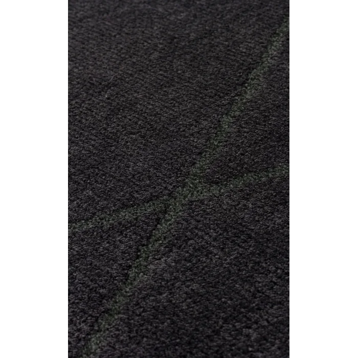 Urban 02 Black Etnik Desenlere Sahip Hav Toz Vermez Yumuşak Dokulu Modern Halı