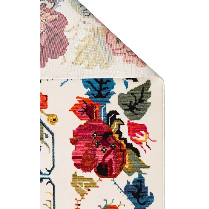 PIETRA HALI 0204 Sıcak Renk Tonlu Etnik Desenli Yumuşak Dokulu Makine Halısı