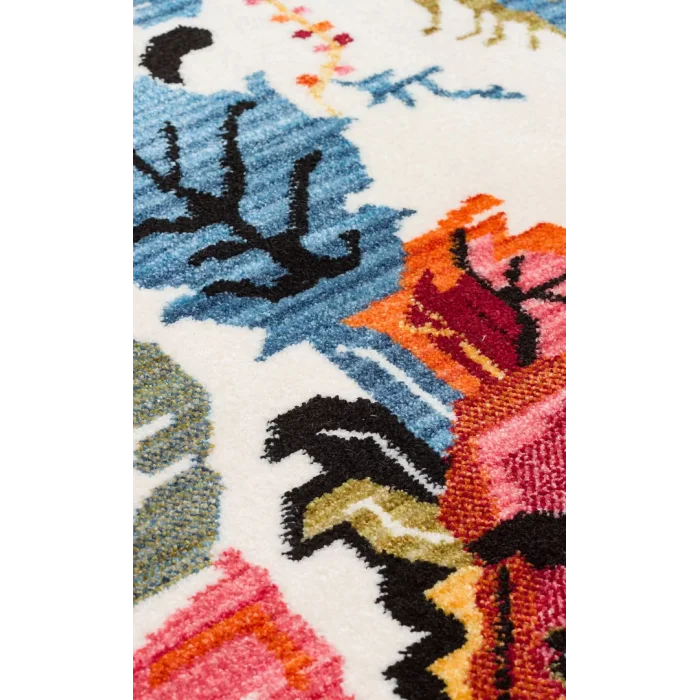 PIETRA HALI 0204 Sıcak Renk Tonlu Etnik Desenli Yumuşak Dokulu Makine Halısı