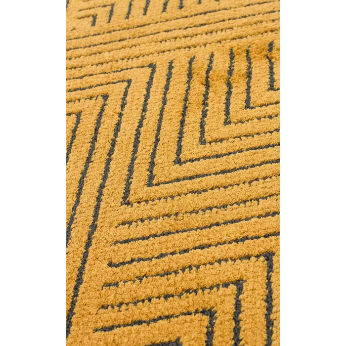 Urban 01 Gold Etnik Desenlere Sahip Hav Toz Vermez Yumuşak Dokulu Modern Halı
