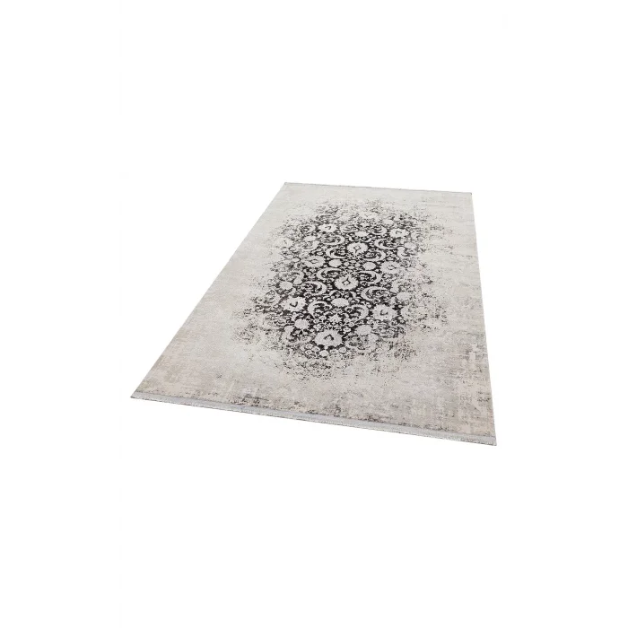 Cordoba Db 02 ıvory Mıx Grey Nw Parlak Yüksek Alçak Dokulu Modern Makine Halısı